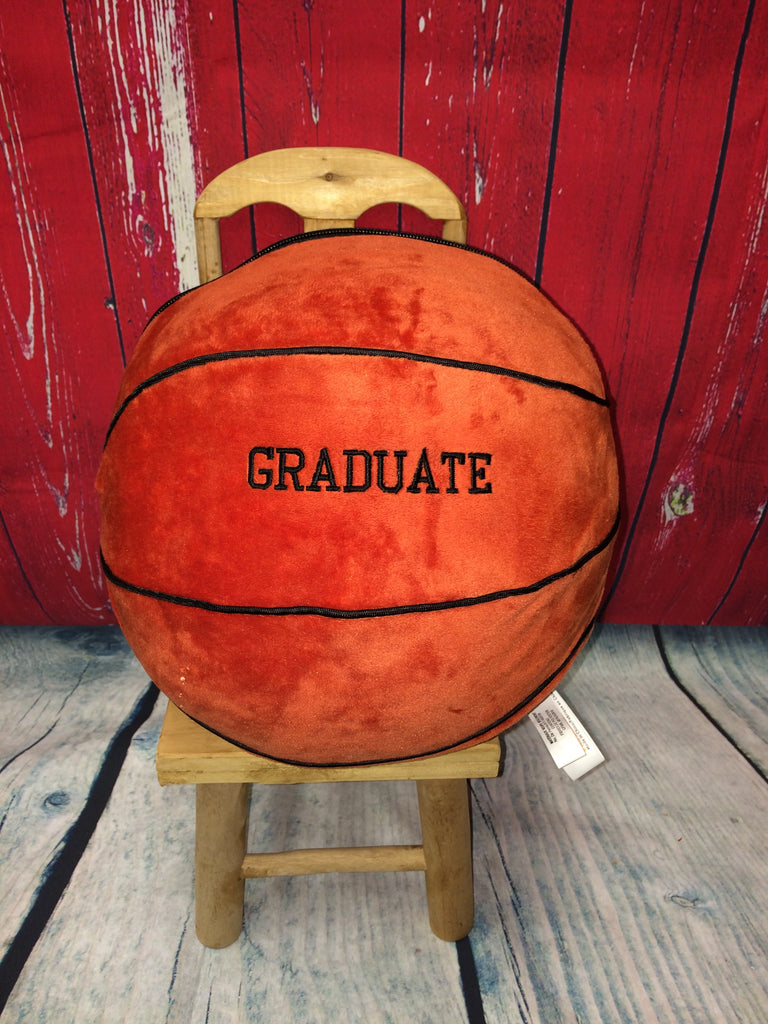 Basketball Pillow Stuffie with Custom Embroidery