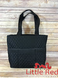 Black Quilted Diaper Bag