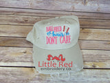 "Ball Field Hair, Don't Care" Distressed Cap