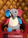 Cubbies™ Harlequin Elephant Stuffie with Custom Embroidery
