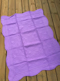Light Purple Cotton Scallop Edge Baby Quilt