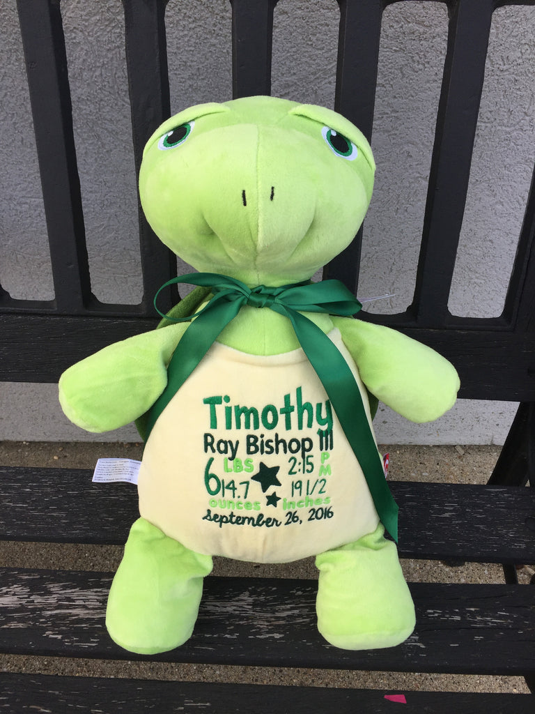 Cubbies™ Turtle Stuffie with Custom Embroidery
