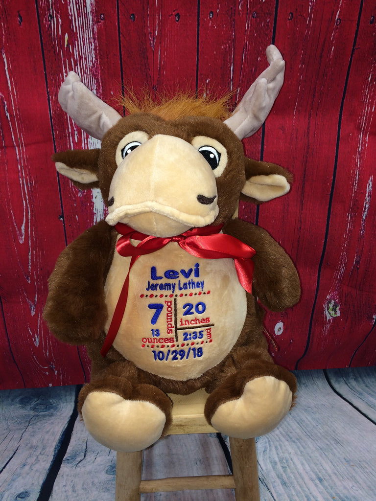 Cubbies™ Moose Stuffie with Custom Embroidery