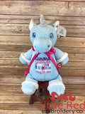 Cubbies™ Blue Unicorn Stuffie with Custom Embroidery