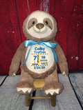 Cubbies™ Sloth Stuffie with Custom Embroidery