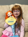 Cubbies Rag Doll Mermaid - custom embroidered!