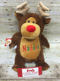 Cubbies™ Brown Reindeer Stuffie with Custom Embroidery