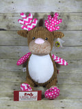 Cubbies™ Harlequin Pink Deer Stuffie with Custom Embroidery