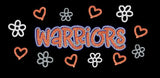 SBL Warriors Hearts & Flowers logo Black Fleece Crewneck (Toddler and Youth Sizes)
