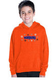 SBL Warriors Hearts & Flowers logo Orange Fleece Hoodie (Toddler and Youth Sizes)