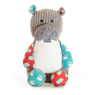 Cubbies™ Harlequin Hippo Stuffie with Custom Embroidery